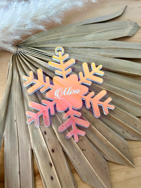 Snowflake Acrylic Ornament - Custom Name