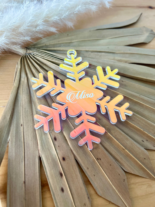 Snowflake Acrylic Ornament - Custom Name