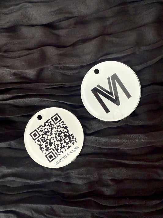 Acrylic QR Code Keychain Tag