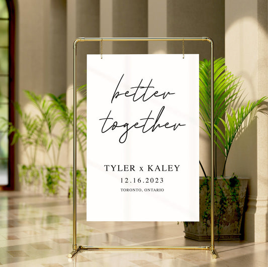 Better Together Welcome Acrylic Sign