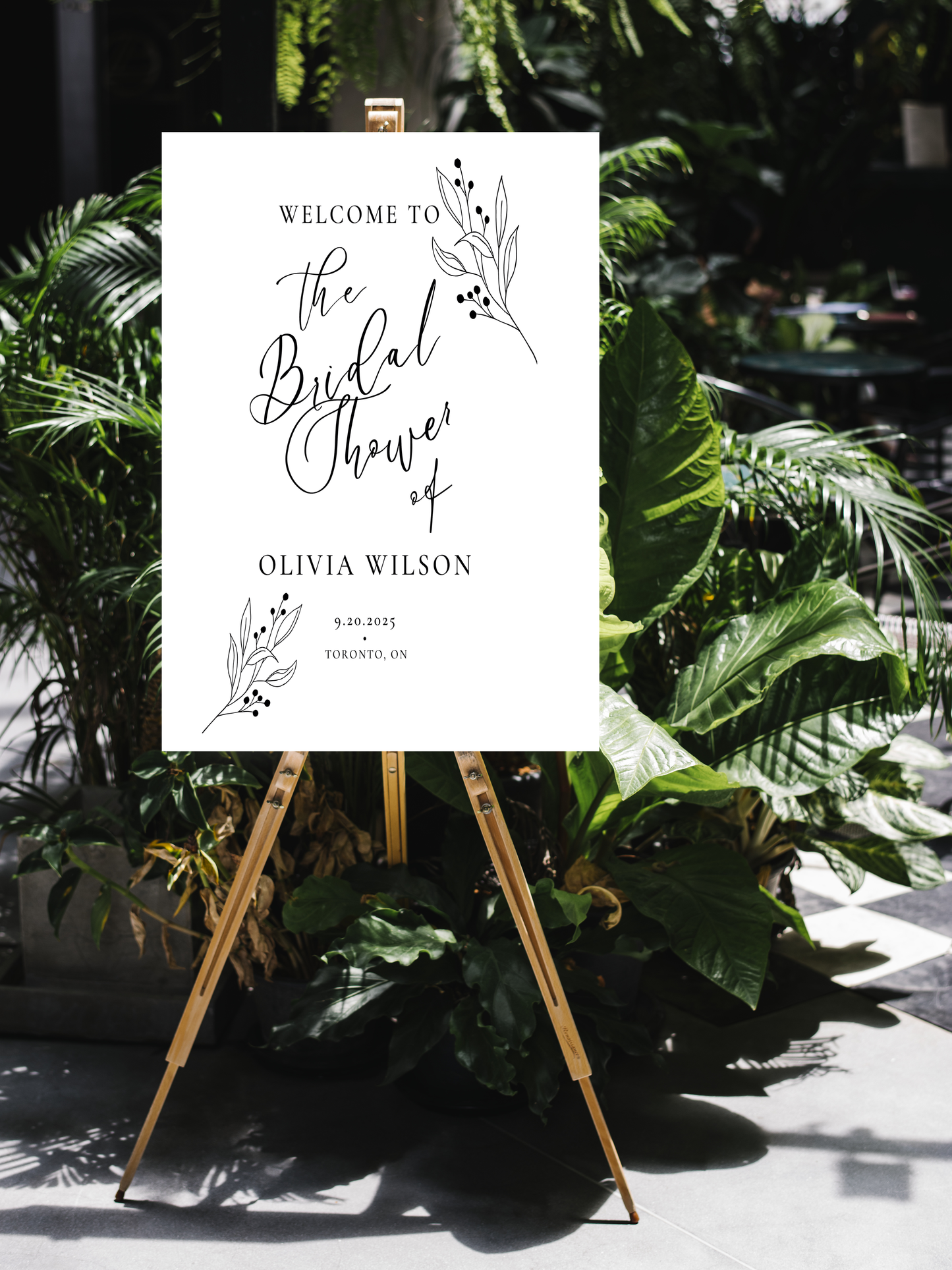 Welcome Sign - Foam Print - Bridal Shower