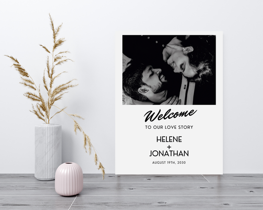 Welcome Sign - Foam Print - Wedding Sign - Custom Photo