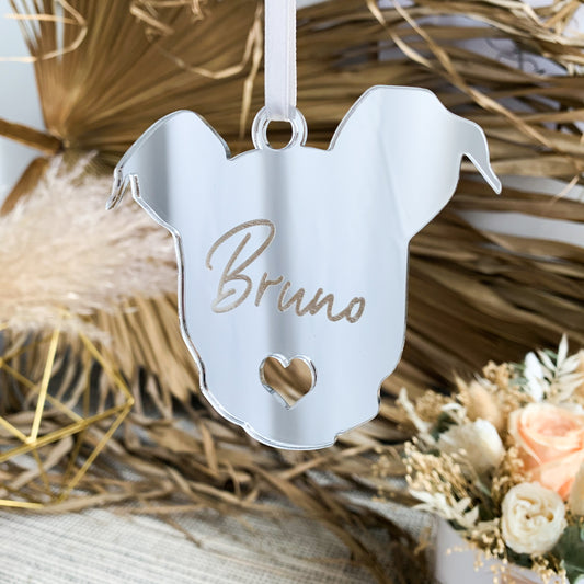 Puppy Face Ornament - Custom Name