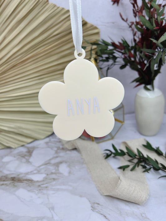 Flower Ornament - Custom Name 2